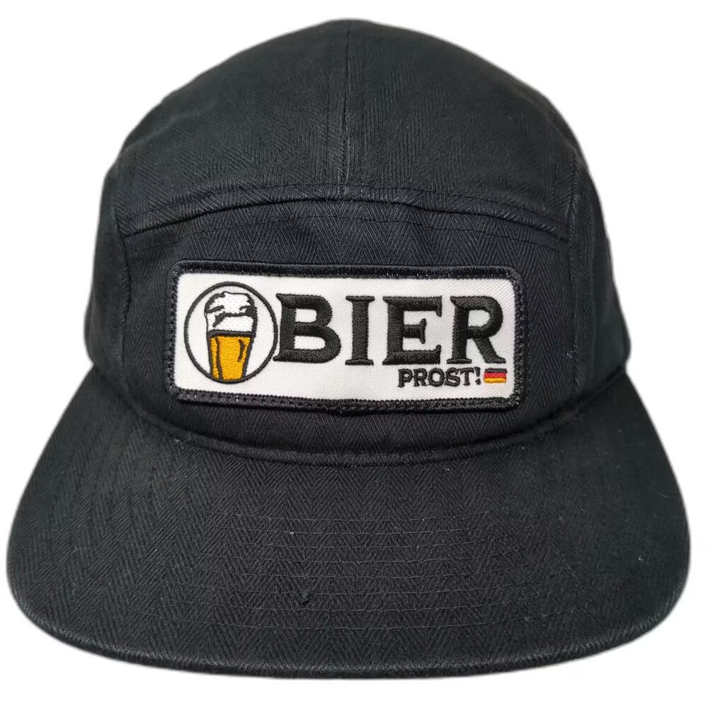 You Know 5 Panel Hat Black Bier Prost Beer Patch Slideback OS Adjustable Cap